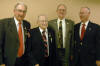 Ted Majusick 50 Year Award, presented by Ohio Grand Master Kevin Todd, flanked by WB Dwight McVicker and WB Bob Trigg