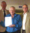Ed Reisland 60 Year Service Award, presented by WB Bob Trigg & WB Terry Ward